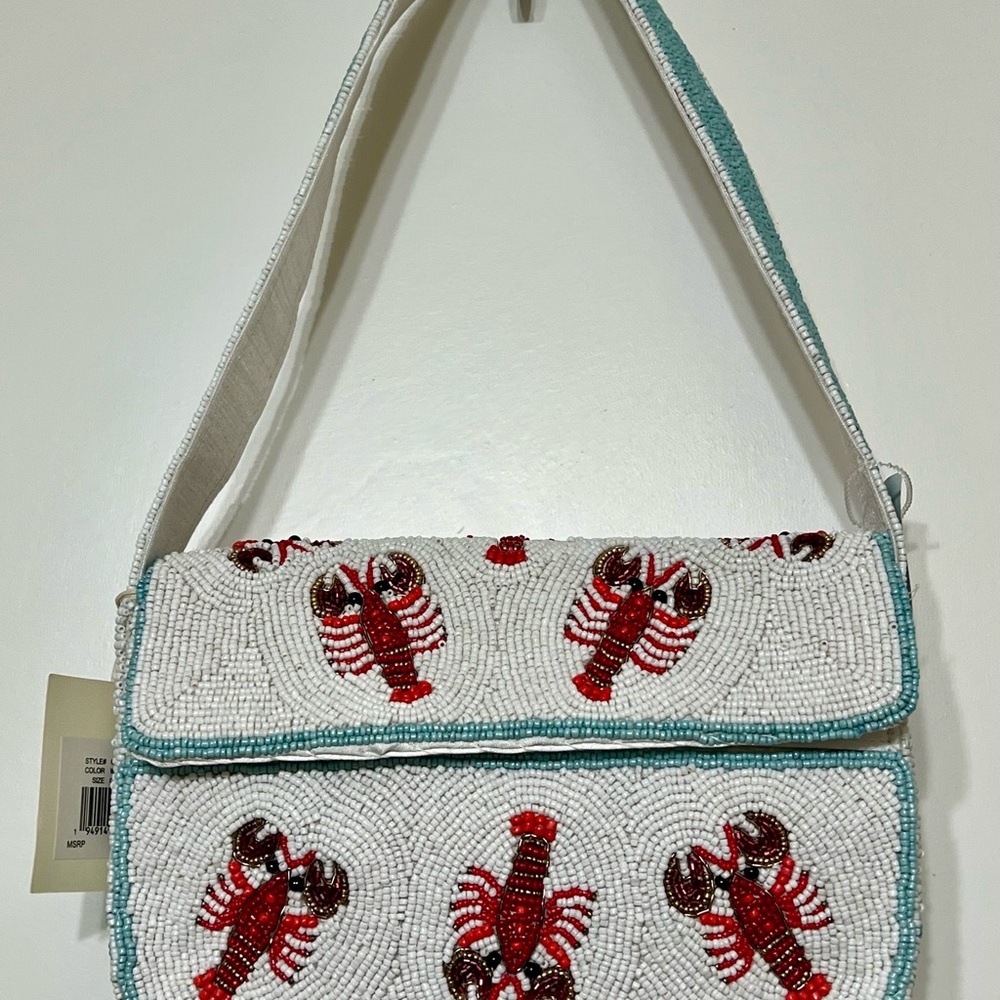 Viral Lobster Beaded Bag